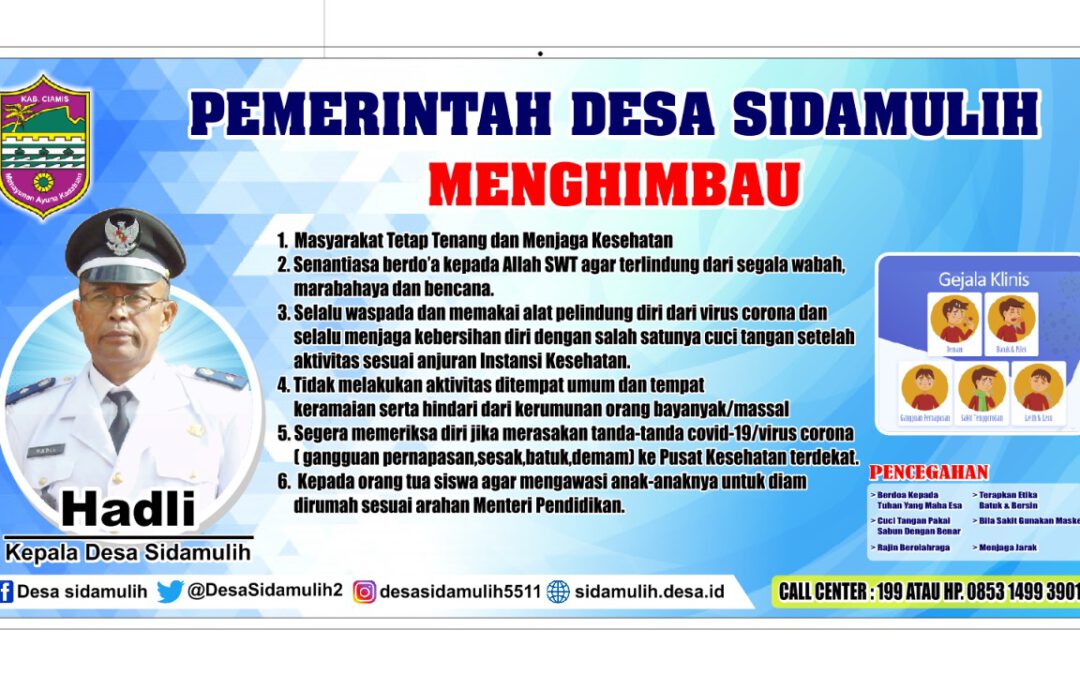 Kepala Desa Himbauan Pencegahan Penyebaran Virus Corona (COVID-19)