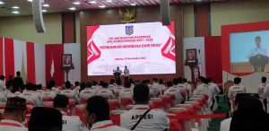 Suasana pelantikan dan rapat kerja nasional DPP APDESI
