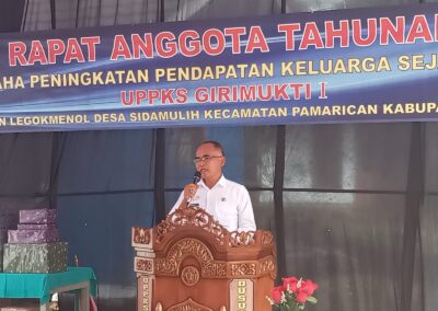 Camat pamarican Hadiri RAT UPPKS Girimukti 1 Desa Sidamulih
